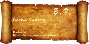Barna Veszta névjegykártya